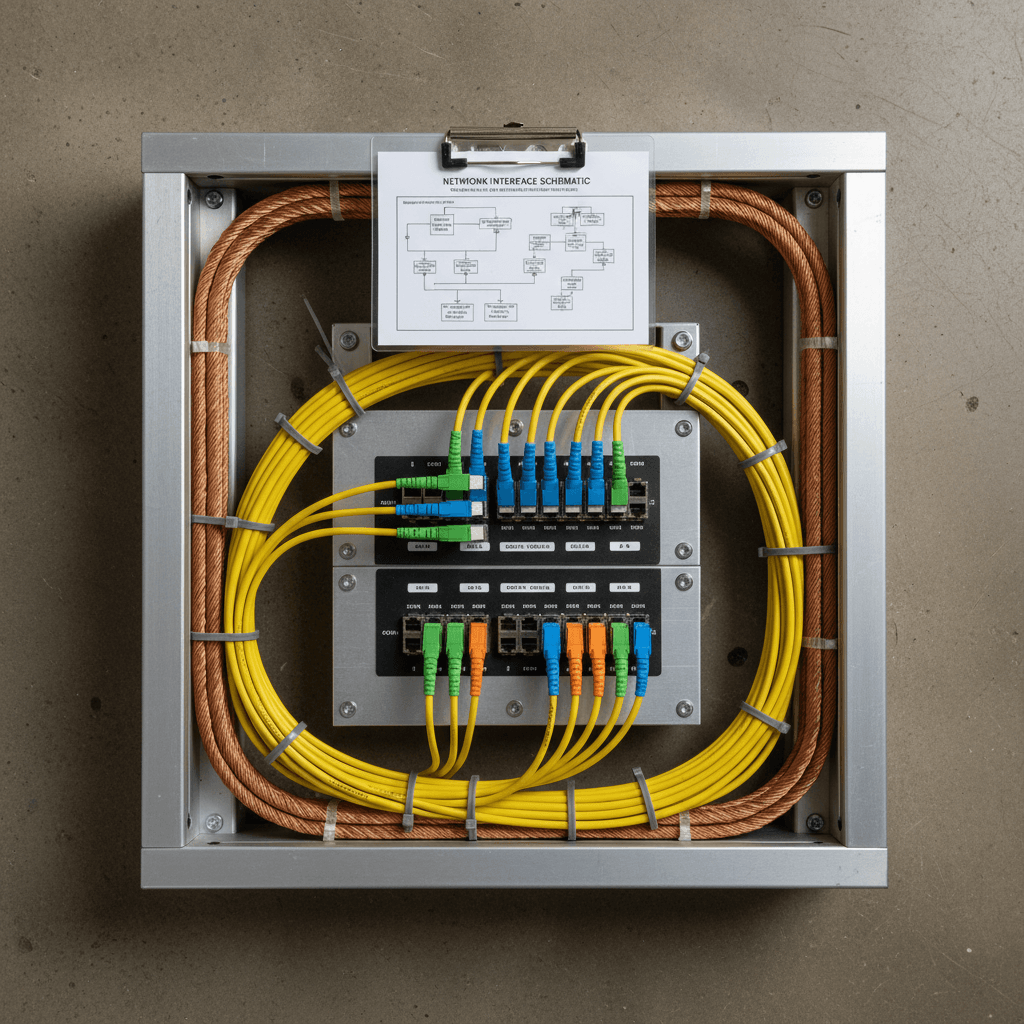Completed utility infrastructure with clean cable trench alignment